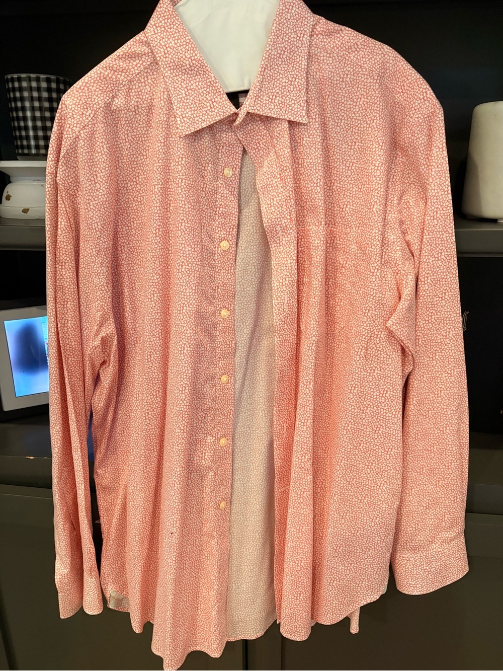 Reserved Men’s Pink Patterned Long-Sleeve Dress Shirt